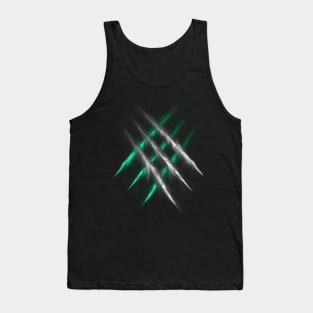 Claws scratches mint/white Tank Top